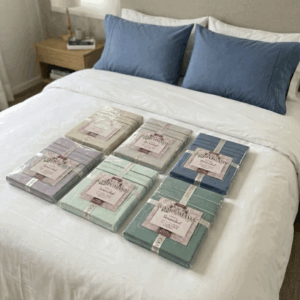 Set X2 Fundas de Almohada Bordadas: Línea Serenidad – Campomayo